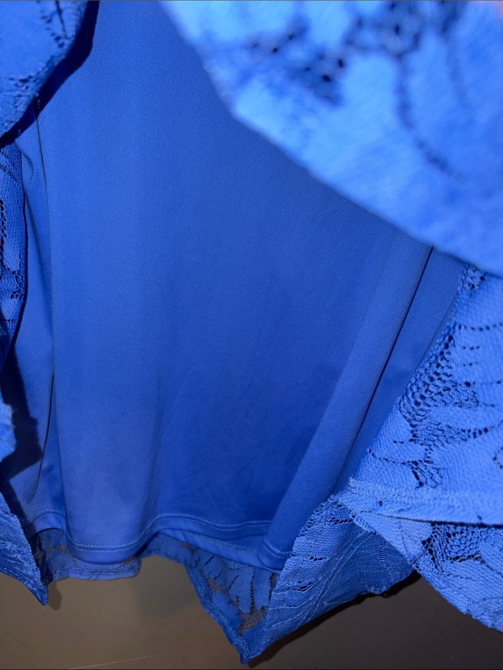 Ruby Rd. Royal Blue Lace-Overlay Tunic - Picture 7 of 7